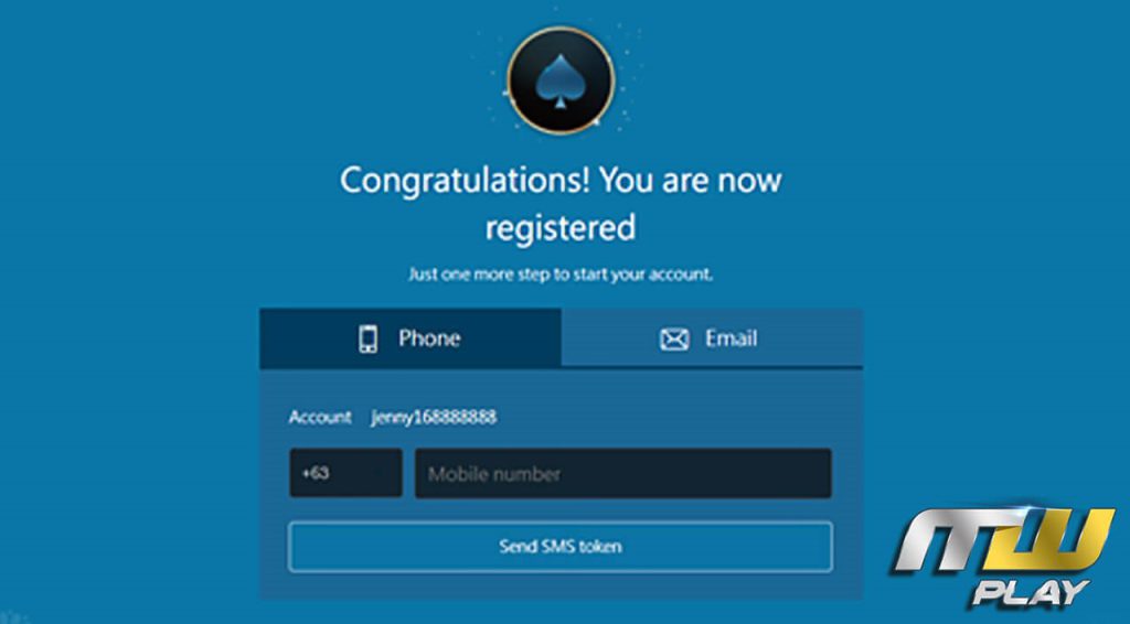 Confirm your account for register in MWPlay